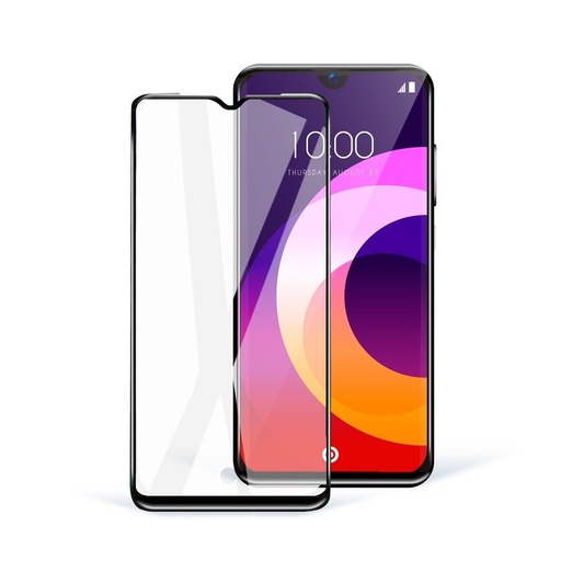 Huawei P30 Lite Ceramika szkło hartowane, przezroczysty (czarny ramka)