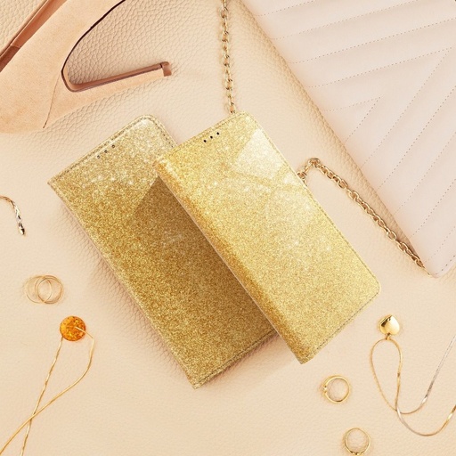 Samsung Galaxy A52 / A52 5G / A52s 5G Forcell Shining etui z klapką (Złoty)