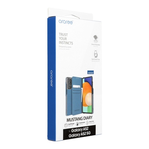 Samsung Galaxy A52 / A52 5G / A52s 5G ARAREE Mustang Diary premium etui z klapką (Niebieski)