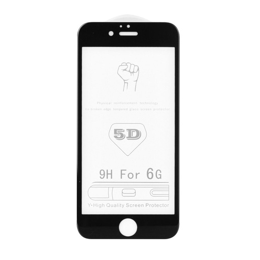 Apple iPhone 7/8/SE 2020/ SE 2022 5D Elastyczny szkło hartowane pełny na ekran, przezroczysty (czarny ramka)