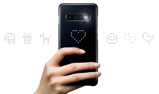 Samsung Galaxy S10 LED cover fabryczny etui na plecki, czarny