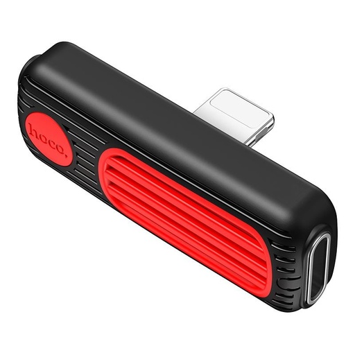 Hoco LS29 lightning rozdzielacz (lightning audio+lightning ładowarka port), 2A, czarny