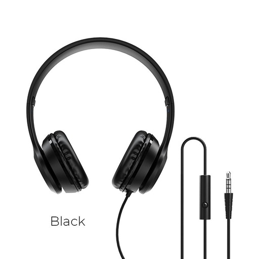 Borofone BO5 headset (jack 3,5mm), czarny