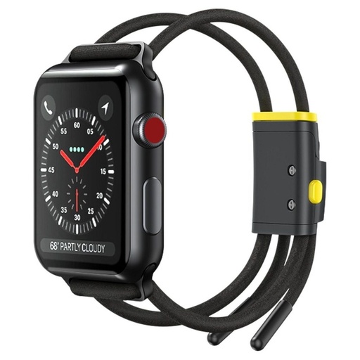Apple Watch 6 44mm Baseus pasek sportowy, szary - żółty - LBAPWA4-BGY