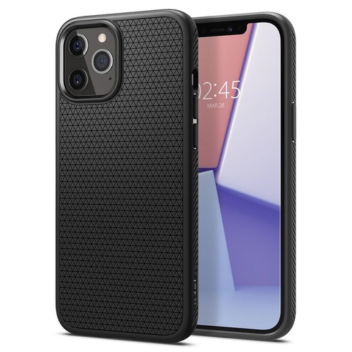 Apple iPhone 12 Spigen liquid air premium etui na plecki (Czarny)