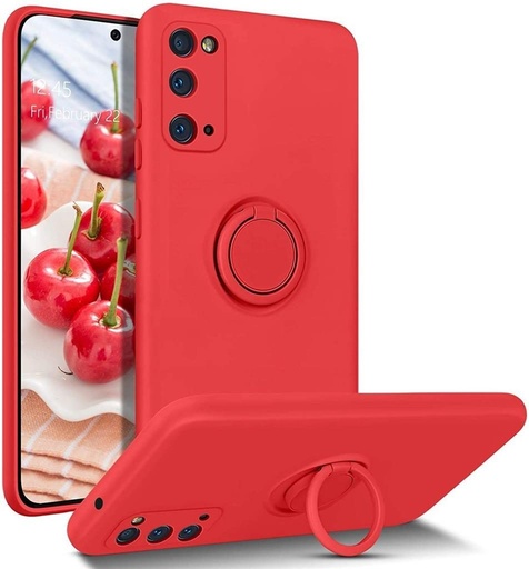 Samsung Galaxy A52 4G/A52 5G/A52s 5G finger grip magnetyczny etui na plecki (Czerwony)