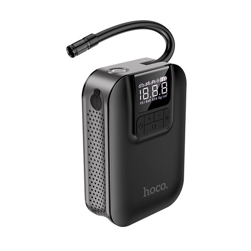 Hoco S53 przenośny elektromos pumpa, LED lampa, 2500mAh akumulator, czarny