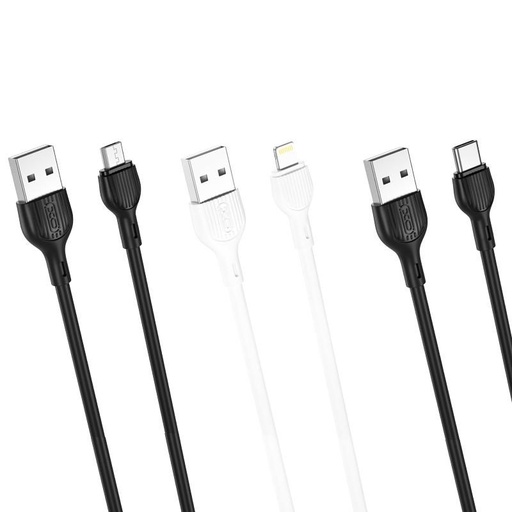 XO NB200 Lightning kabel do transmisji danych (Czarny) – 1 m, 2.1A