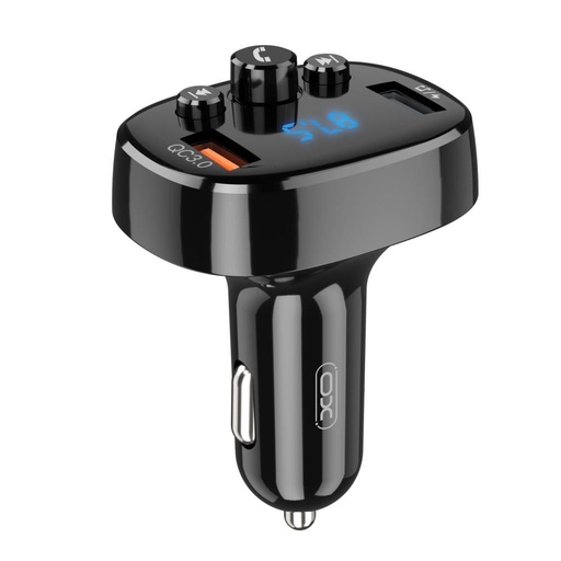 XO BCC03 FM transmitter, dual-port, 18W, czarny