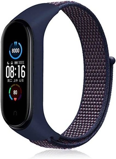 Xiaomi Mi Band 3/4/5/6 nylon pasek, morski