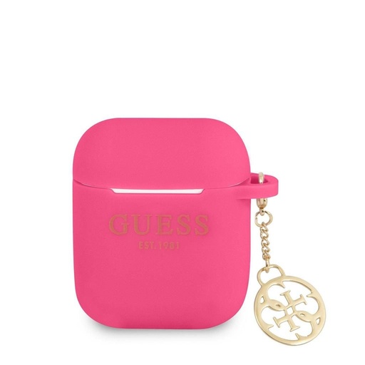 AirPods 1/2 Guess 4G Charms etui (Różowy) - GUA2LSC4EF