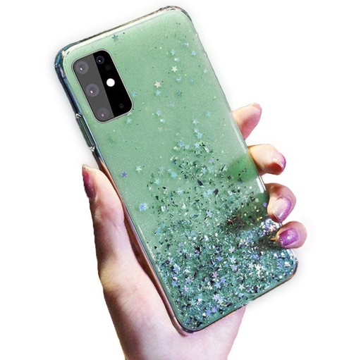 Apple iPhone 11 sequins glue glitter błyszczący silikonowy etui na plecki (Zielony)