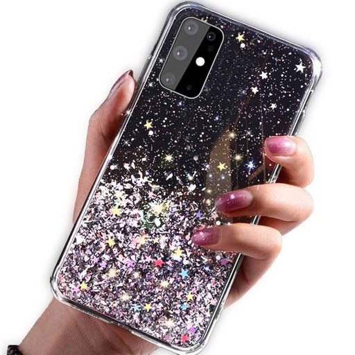 Apple iPhone 11 sequins glue glitter błyszczący silikonowy etui na plecki (Czarny)