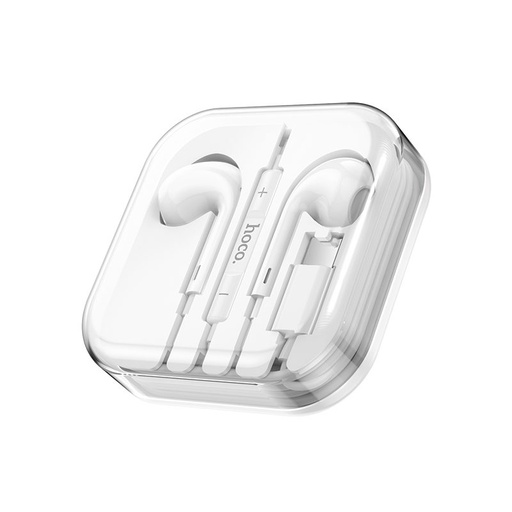 Hoco M1 Max headset (type-c), przewodowy słuchawki Type-C ze złączem i z mikrofonem, biały