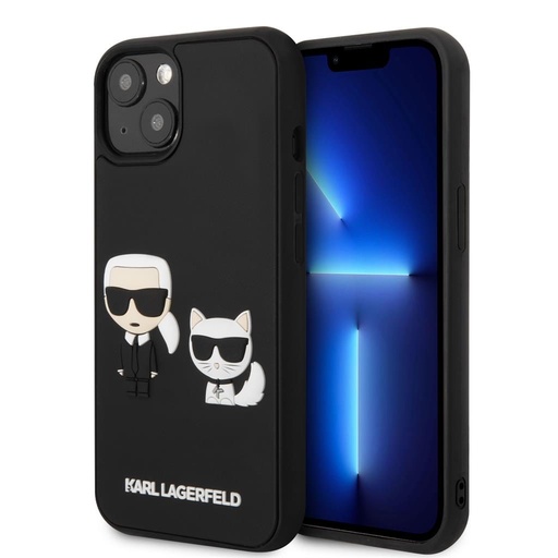 Apple iPhone 13 Karl Lagerfeld & Choupette 3D etui (Czarny) – KLHCP13M3DRKCK