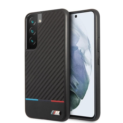 Samsung Galaxy S22 5G BMW M PC/TPU etui – Tricolor Stripe (Czarny) - BMHCS22SPUCARTCBK