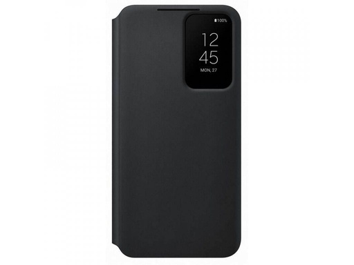 Samsung Galaxy S22 przezroczysty view fabryczny etui z klapką, czarny, EF-ZS901CBE