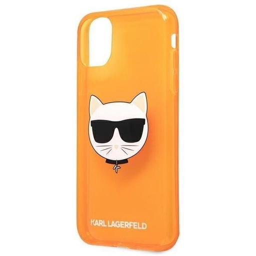 Apple iPhone 13 mini Karl Lagerfeld Choupette Head etui (Pomarańczowy) – KLHCP13SCHTRO