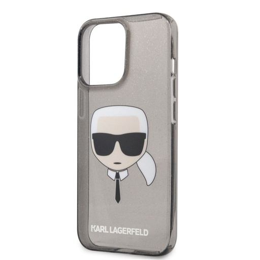 Apple iPhone 13 mini Karl Lagerfeld Karl Glitter etui (Czarny) – KLHCP13SKHTUGLB