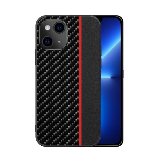Apple iPhone 7 / iPhone 8 / iPhone SE 2020 / iPhone SE 2022 MOTO carbon etui na plecki (Czarny Czerwony Z paskiem)