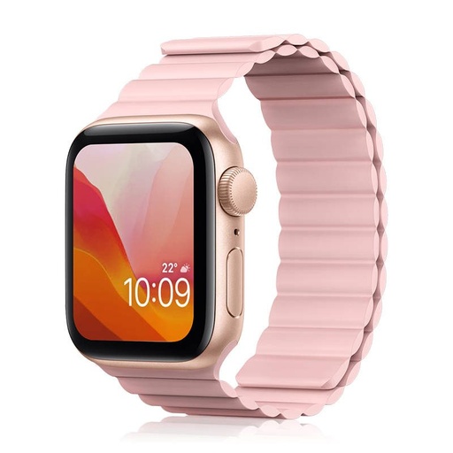 Apple Watch Series 1/2/3/4/5/6(38/40mm) Kingxbar magnetyczny pasek, różowy