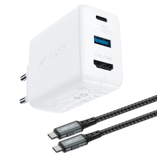 Acefast A17 DEX HUB - PD ładowarka (QC + PD złącze), PD type-C kabel PD65W wielofunkcyjny HDMI 4K 60Hz