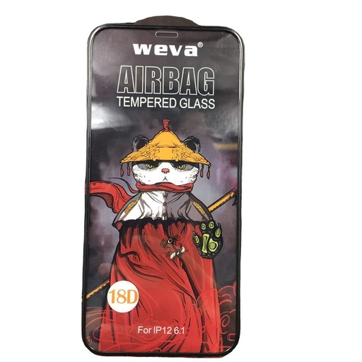 Apple iPhone XR/11 (6.1) Weva airbag premium szkło hartowane, przezroczysty (czarny z ramką)