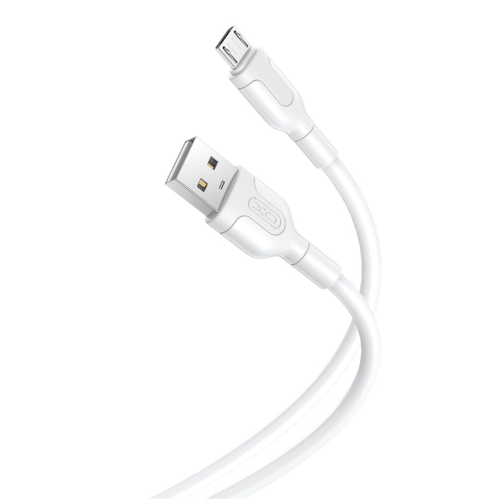 XO NB212 micro USB adatkábel (Fehér) – 2.1A
