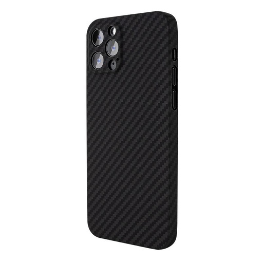 Apple iPhone 12 aramid carbon wstrząsoodporny ultracienki etui na plecki (Czarny)