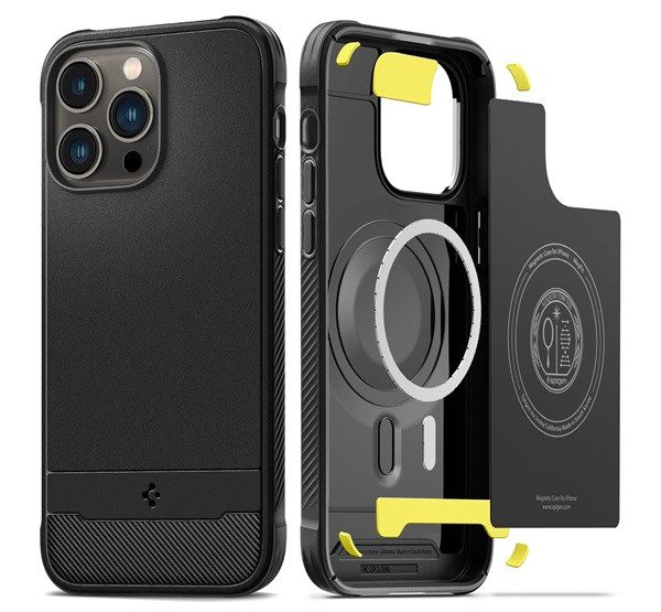 Apple iPhone 14 Pro Max Spigen Rugged armor ütésálló tok (Fekete)