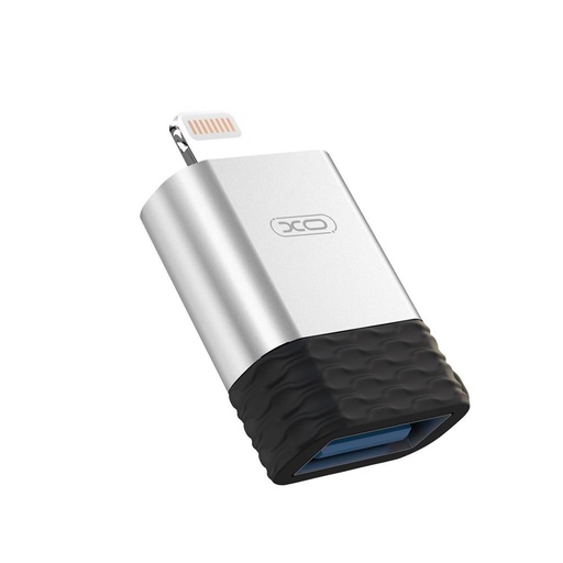 XO NB186 lightning adapter Lightning-USB-A przejściówka, srebrny
