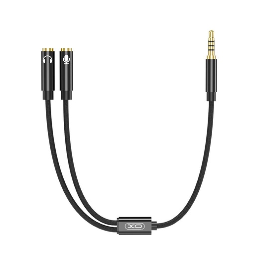 XO NB-R197 2 az 1-ben 3,5 mm-es jack adapter – mikrofon + hangkimenet (Czarny)