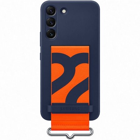 Samsung Galaxy S22 Silicone Cover etui z paskiem (Niebieski)