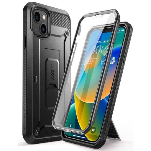Apple iPhone 13 / 13 Pro / 14 Supcase Unicorn beetle wytrzymały etui na plecki z przednim panelem (Czarny)