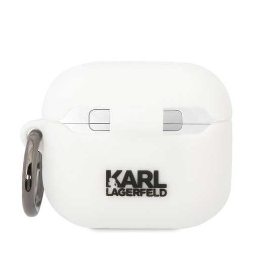 AirPods 3 Karl Lagerfeld & Choupette etui (Biały) – KLACA3SILKCW