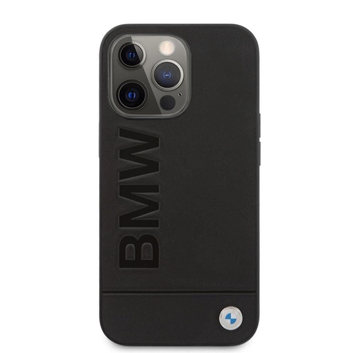 Apple iPhone 14 Pro BMW Leather Hot Stamp etui (Czarny) - BMHCP14LSLLBK