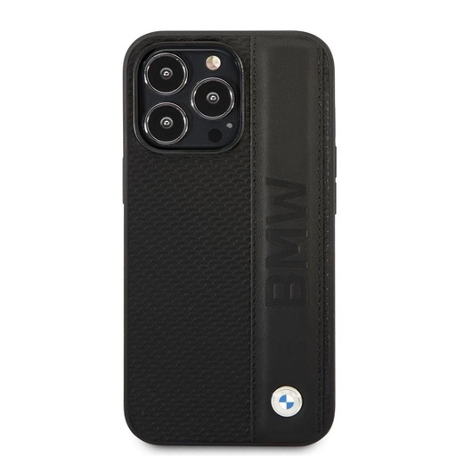 Apple iPhone 14 Pro Max BMW Signature Leather etui – Big Logo (Czarny) - BMHCP14X22RDPK
