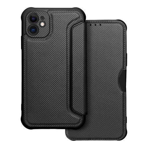 Apple iPhone 11 Razor magnetyczny wstrząsoodporny etui z klapką (Czarny)
