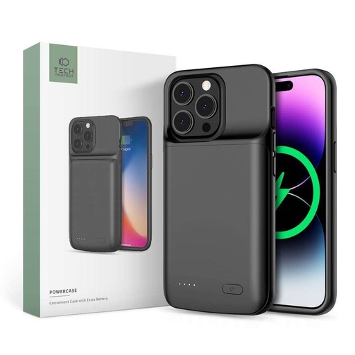 Apple iPhone 14 /14 Pro Tech protect powercase power bank etui na plecki (Czarny)