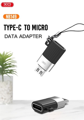 XO NB149-C USB-C–micro USB przejściówka adapter (Czarny)