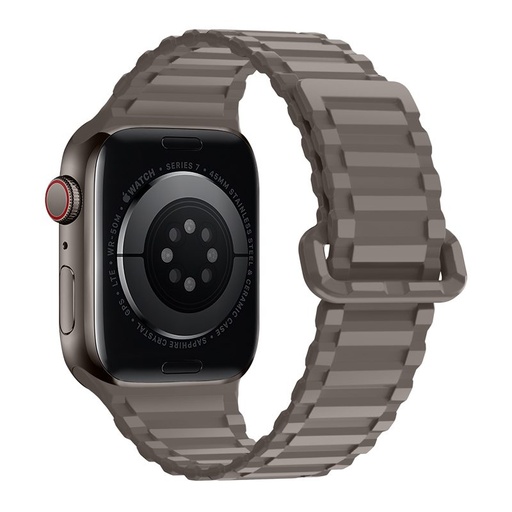Apple Watch 38 / 40 / 41 mm Hoco WA06 elastyczny magnetyczny silikonowy pasek kawowy czarny