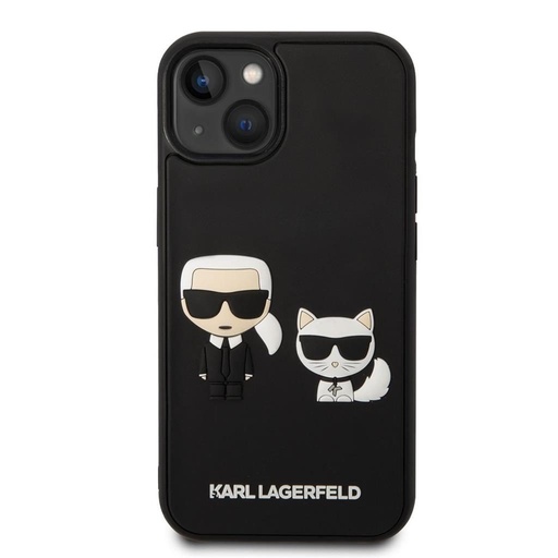 Apple iPhone 14 Karl Lagerfeld & Choupette 3D etui (Czarny) – KLHCP14S3DRKCK