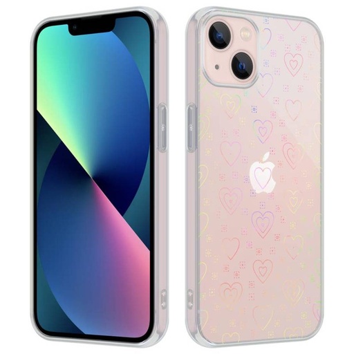 Xiaomi Redmi A1 / Redmi A2 lśniący serce wzorzysty silikonowy etui na plecki (Przezroczysty)