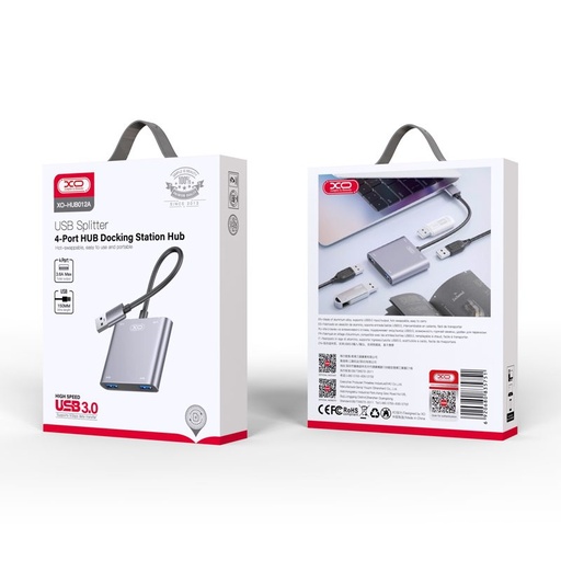 XO HUB012B 4 az 1-ben USB stacja dokująca (Tranish) – HDMI + USB portok