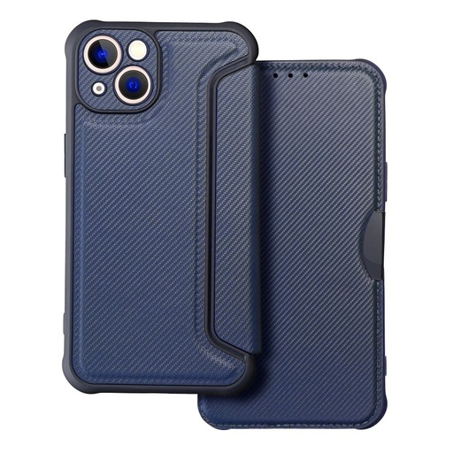 Apple iPhone 13 Razor magnetyczny wstrząsoodporny etui z klapką (Niebieski)