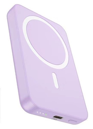 HOCO J109 5000 mAh o pojemności powerbank, type-c ze złączem, magsafe z ładowaniem (20W o mocy) fioletowy