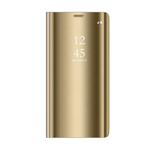 Samsung Galaxy A14 4G / Galaxy A14 5G Przezroczysty view etui z klapką (Złoty)