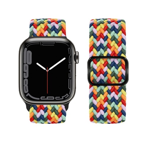 Apple Watch 42 / 44 / 45 / 49 mm Hoco WA05 Jane Eyre nylon pasek tęcza
