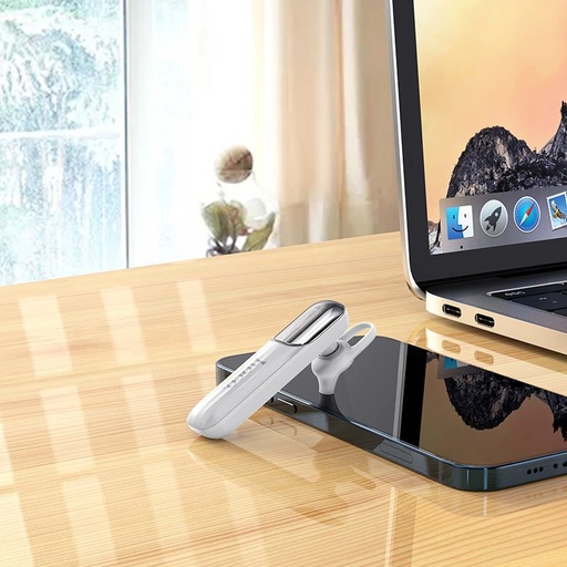 Hoco E57 bluetooth headset, BT V5.0, biały