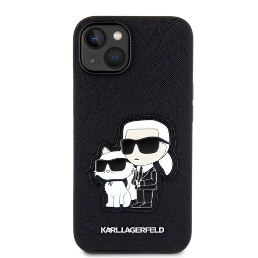 Apple iPhone 13 Karl Lagerfeld PU Saffiano Karl and Choupette NFT etui (Czarny) – KLHCP13MSANKCPK